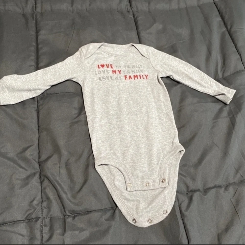 Love My Family Valentine Onesie
